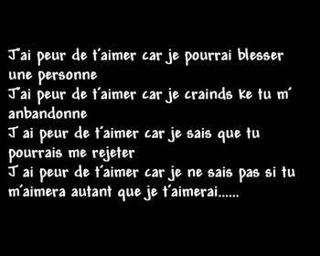 ~~j'ai peur~~